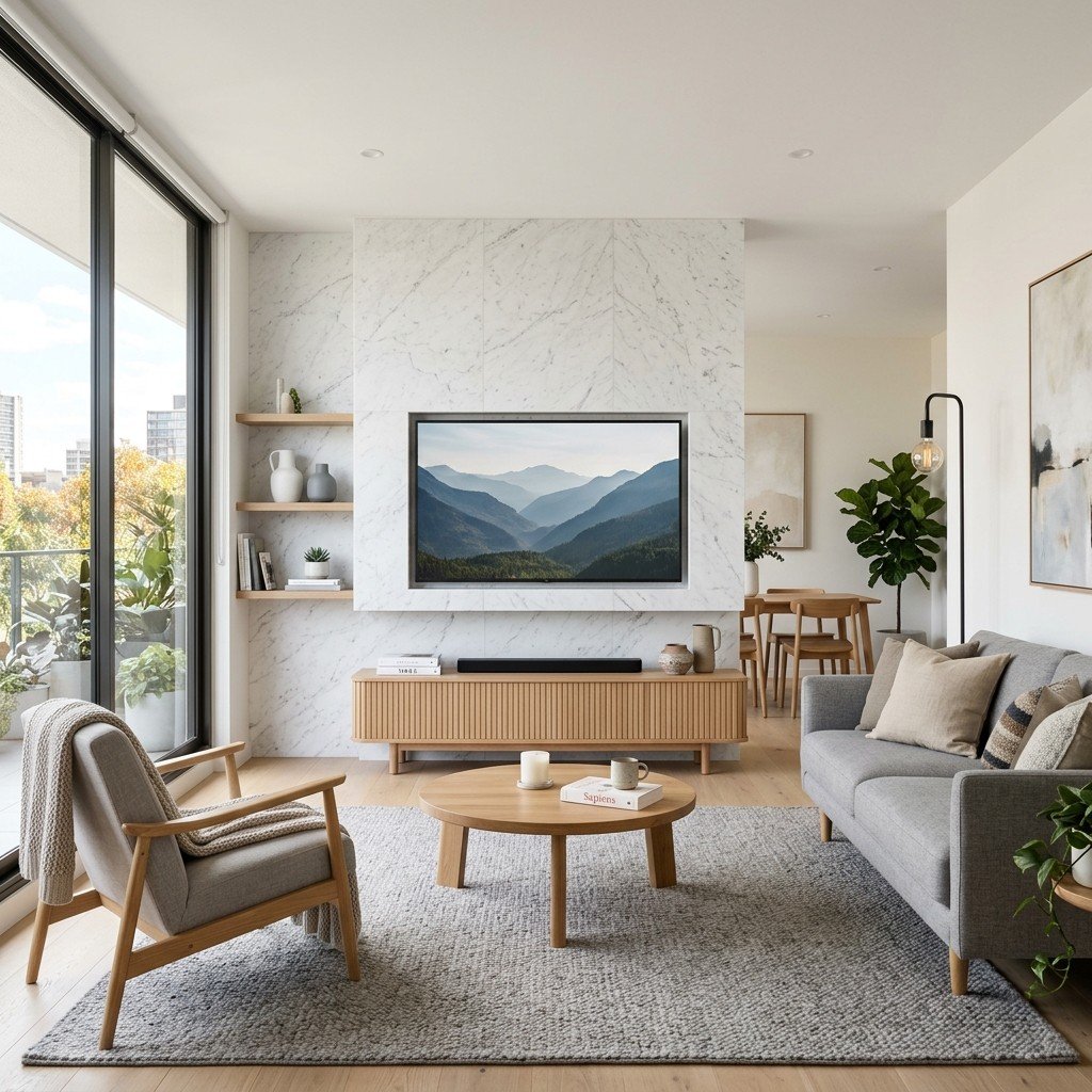 Modern TV Unit Wall &mdash; Living Room Interior Designs